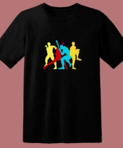 Retro Baseball Poses 80s T Shirt