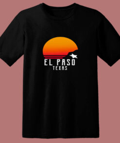 Retro El Paso Texas Sunset 80s T Shirt 1