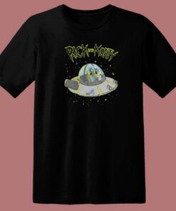 Rick and Morty UFO Spaceship 80s T Shirt