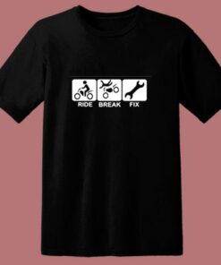 Ride Break Fix Motorbike 80s T Shirt