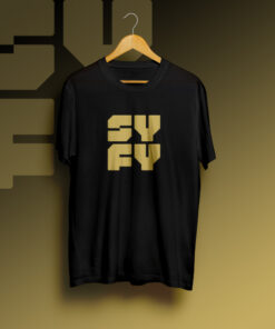 SYFY Logo Black Gold T Shirt
