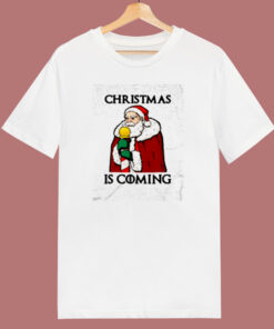 Santa Christmas Is Coming 80s T Shirt Santa Christmas Is Coming 80s T Shirt