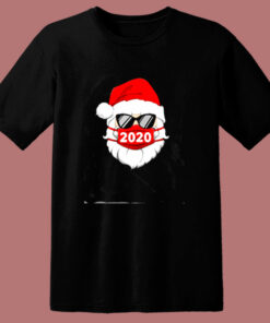 Santa Claus Face Mask 2020 Christmas 80s T Shirt