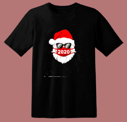 Santa Claus Face Mask 2020 Christmas 80s T Shirt