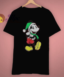 Santa Hat Mickey Mouse Christmas T Shirt