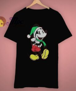 Santa Hat Mickey Mouse Christmas T Shirt