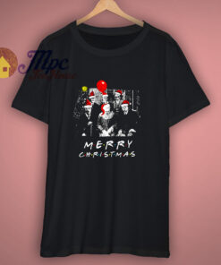 Santa Horror Characters Merry Christmas T Shirt 1