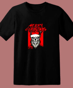 Santa Skull Freaky Horror 80s T Shirt 1