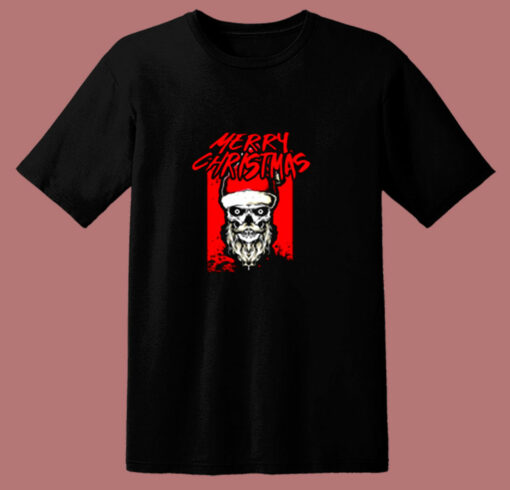 Santa Skull Freaky Horror 80s T Shirt