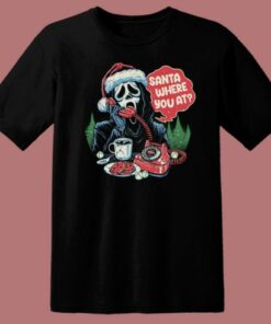 Satan Calling Santa T Shirt Style 1 Satan Calling Santa T Shirt Style 2