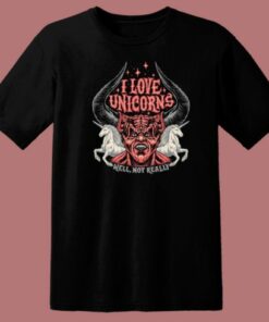 Satan Says I Love Unicorns T Shirt Style 1 Satan Says I Love Unicorns T Shirt Style 2