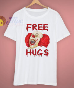 Scary Clown Free Hugs Evil Halloween T Shirt