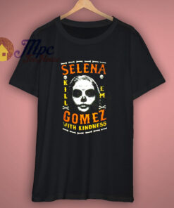 Selena Gomez Kill Em With Kindness Black T Shirt