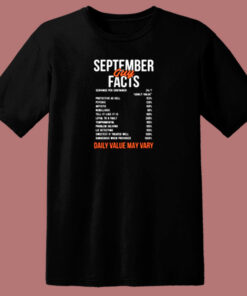 September Guy Facts 80s T Shirt September Guy Facts 80s T Shirt