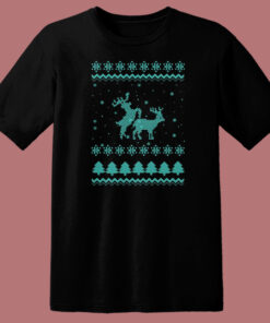 Sexing Reindeer Ugly Christmas T Shirt Style 1