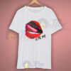 Sexy Lips Bite Me Quote T Shirt