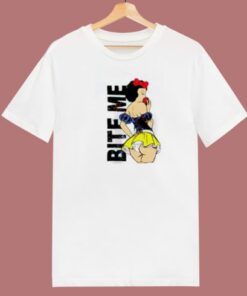 Sexy Snow Princess Bite Me 80s T Shirt
