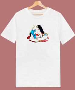 Sexy Superhero Kissing Lesbian 80s T Shirt Sexy Superhero Kissing Lesbian 80s T Shirt
