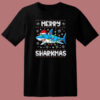 Sharkmas Shark Santa Hat T Shirt Style