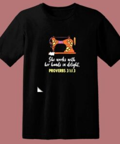 She Works With Her Hands In Delight 80s T Shirt 1 She Works With Her Hands In Delight 80s T Shirt 2