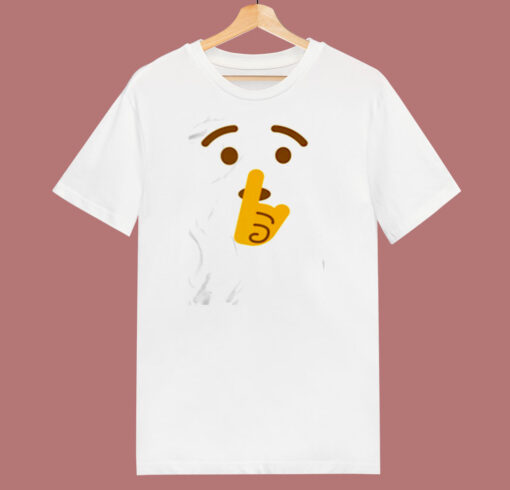 Shh Shushing Face Emoji 80s T Shirt