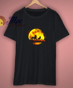Simba Timon Pumba Lion King Moon Funny Black Shirt 1