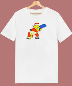 Simpsons Christmas Homer And Marge Dancing 80s T Shirt 1