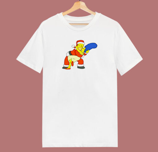 Simpsons Christmas Homer And Marge Dancing 80s T Shirt