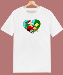 Simpsons Christmas Homer Santa And Bart 80s T Shirt Simpsons Christmas Homer Santa And Bart 80s T Shirt