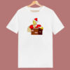 Simpsons Christmas Homer Santa Climbs Into The Chimney 80s T Shirt