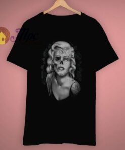 Skeleton Art Marilyn Monroe Skull T Shirt 1 Skeleton Art Marilyn Monroe Skull T Shirt 3