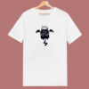 Skeleton Bat Cat Halloween 80s T Shirt