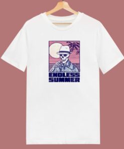 Skeleton Endless Summer 80s T Shirt