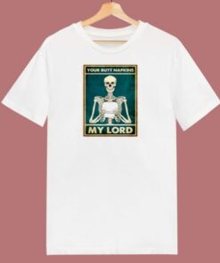 Skeleton Hug Toilet Paper Your Butt Napkins My Lord 80s T Shirt 2