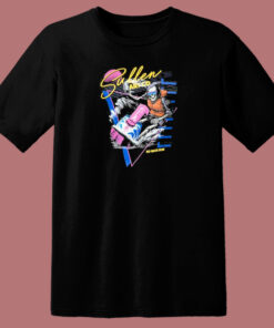 Skeleton Sullen Art 80s T Shirt 1