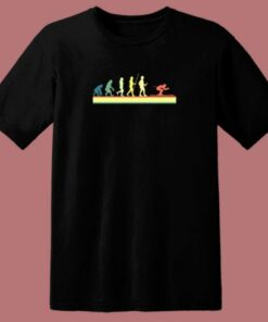 Ski Retro Human Evolution 80s T Shirt 1 Ski Retro Human Evolution 80s T Shirt 2