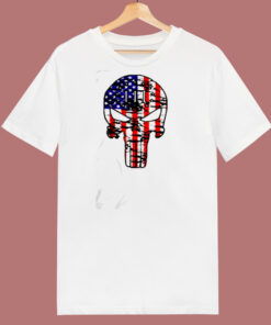 Skull American Flag 80s T Shirt Skull American Flag 80s T Shirt