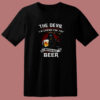 Skull Devil Larger Alcohol Biker 80s T Shirt