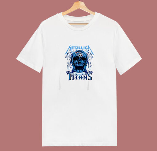 Skull Metallica Tennessee Titans 80s T Shirt