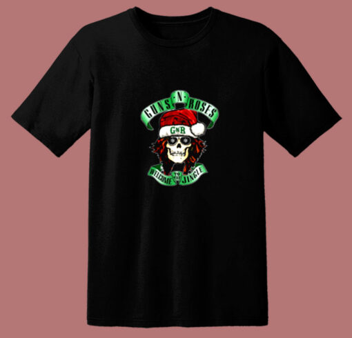 Skull Santa Guns N Roses 80s T Shirt