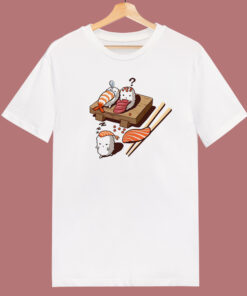 Sleepwalking Sushi Funny 80s T Shirt Style 1