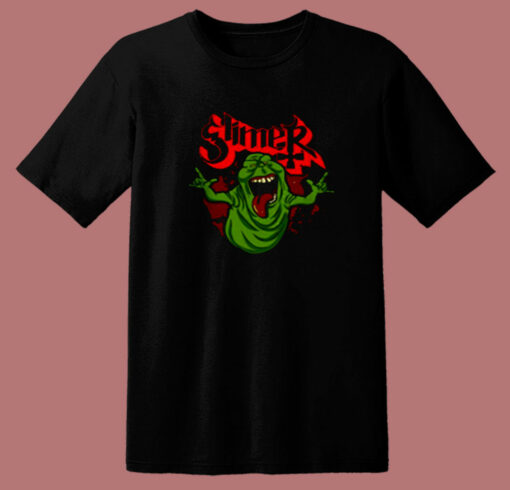 Slimer Ghostbusters Heavy Metal Parody 80s T Shirt