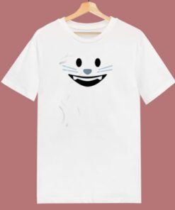Smiling Cat Emoji 80s T Shirt