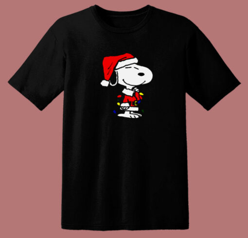 Snoopy Christmas Santa Xmas 80s T Shirt
