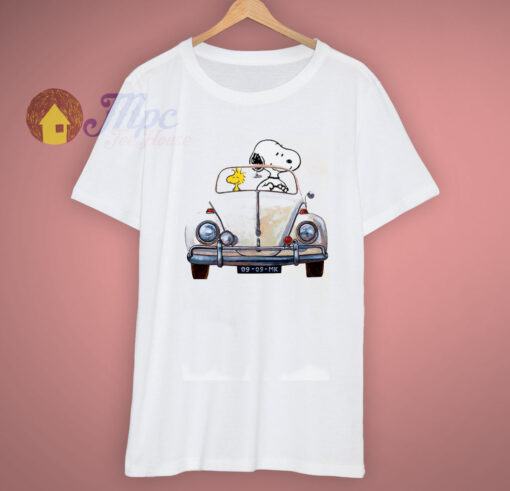 Snoopy Dog Driver Car Peanuts Charlie Brown T Shirt