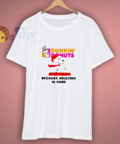 Snoopy Drink Dunkin' Donuts Parody Christmas T Shirt 1
