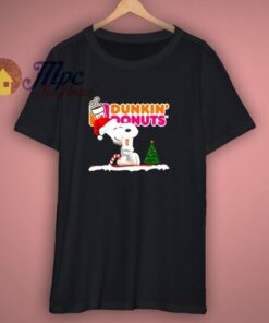 Snoopy Drink Dunkin Donuts Christmas T-Shirt