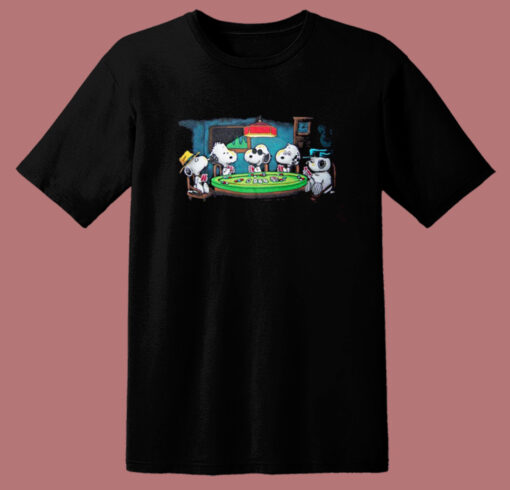 Snoopy Friends Playing Poker T Shirt Style