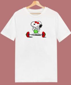 Snoopy Gym Gifts For Adults Funny Snoopy 80s T Shirt