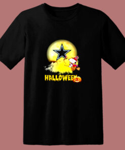 Snoopy Halloween Flying Dallas Cowboys 80s T Shirt 1